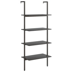 vidaXL Estantería inclinada de 4 baldas negro 64x35x152,5 cm