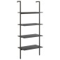 vidaXL Estantería inclinada de 4 baldas negro 64x35x152,5 cm vidaXL Estantería inclinada de 4 baldas negro 64x35x152,5 cm