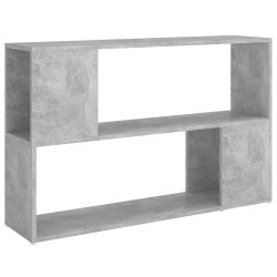 vidaXL Librería de madera contrachapada gris hormigón 100x24x63 cm