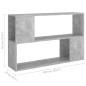vidaXL Librería de madera contrachapada gris hormigón 100x24x63 cm vidaXL Librería de madera contrachapada gris hormigón 100x24x63 cm