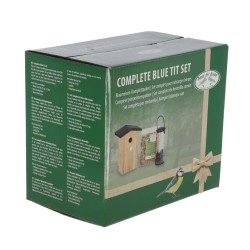 Esschert Design Juego completo de comedero para pájaros herrerillos 