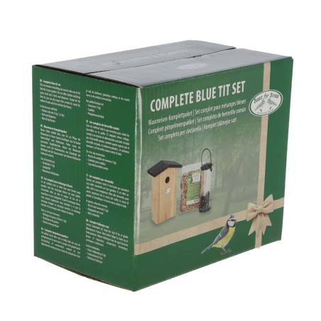 Esschert Design Juego completo de comedero para pájaros herrerillos 