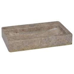 vidaXL Lavabo de pared mármol gris 38x24x6,5 cm