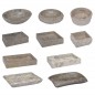 vidaXL Lavabo de pared mármol gris 38x24x6,5 cm vidaXL Lavabo de pared mármol gris 38x24x6,5 cm