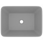vidaXL Lavabo de lujo cerámica gris claro mate 41x30x12 cm vidaXL Lavabo de lujo cerámica gris claro mate 41x30x12 cm