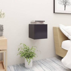 vidaXL Mesitas de noche 2 uds madera ingeniería gris 30,5x30x30 cm