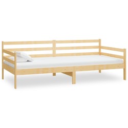 vidaXL Sofá cama de madera maciza de pino 90x200 cm