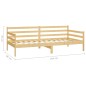 vidaXL Sofá cama de madera maciza de pino 90x200 cm vidaXL Sofá cama de madera maciza de pino 90x200 cm