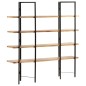 vidaXL Estantería de 4 niveles madera maciza de mango 160x35x160 cm vidaXL Estantería de 4 niveles madera maciza de mango 160x35x160 cm