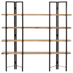 vidaXL Estantería de 4 niveles madera maciza de mango 160x35x160 cm
