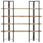 vidaXL Estantería de 4 niveles madera maciza de mango 160x35x160 cm vidaXL Estantería de 4 niveles madera maciza de mango 160x35x160 cm