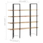 vidaXL Estantería de 4 niveles madera maciza de mango 160x35x160 cm vidaXL Estantería de 4 niveles madera maciza de mango 160x35x160 cm