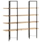 vidaXL Estantería de 4 niveles madera maciza de mango 160x35x160 cm vidaXL Estantería de 4 niveles madera maciza de mango 160x35x160 cm