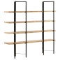 vidaXL Estantería de 4 niveles madera maciza de mango 160x35x160 cm vidaXL Estantería de 4 niveles madera maciza de mango 160x35x160 cm