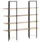 vidaXL Estantería de 4 niveles madera maciza de mango 160x35x160 cm vidaXL Estantería de 4 niveles madera maciza de mango 160x35x160 cm