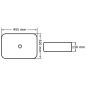 vidaXL Lavabo 45,5x32x13 cm cerámica blanco