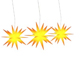 vidaXL Lámparas de Navidad LED plegables 3 unidades amarillo