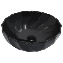 vidaXL Lavabo 46x17 cm cerámica negro