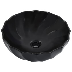 vidaXL Lavabo 46x17 cm cerámica negro