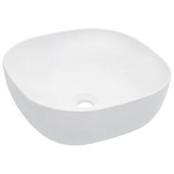 vidaXL Lavabo 42,5x42,5x14,5 cm cerámica blanco