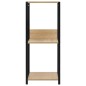 vidaXL Estantería pequeña de madera negro y roble 33,5x39,6x79,7 cm