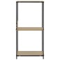 vidaXL Estantería pequeña de madera negro y roble 33,5x39,6x79,7 cm