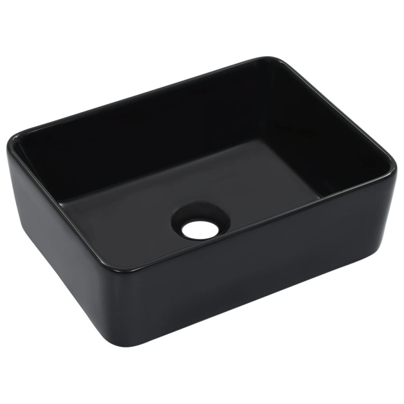 vidaXL Lavabo 40x30x13 cm cerámica negro vidaXL Lavabo 40x30x13 cm cerámica negro
