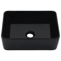 vidaXL Lavabo 40x30x13 cm cerámica negro