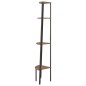 vidaXL Estantería esquina 4 baldas marrón oscuro negro 45,5x31,5x150cm vidaXL Estantería esquina 4 baldas marrón oscuro negro 45,5x31,5x150cm