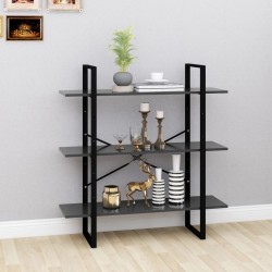 vidaXL Estantería de madera contrachapada gris 100x30x105 cm