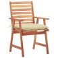 vidaXL Sillas comedor de jardín 3 uds madera maciza acacia con cojines vidaXL Sillas comedor de jardín 3 uds madera maciza acacia con cojines