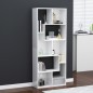 vidaXL Estantería madera contrachapada blanco brillante 67x24x161 cm vidaXL Estantería madera contrachapada blanco brillante 67x24x161 cm