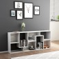 vidaXL Estantería madera contrachapada blanco brillante 67x24x161 cm vidaXL Estantería madera contrachapada blanco brillante 67x24x161 cm