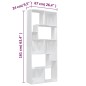 vidaXL Estantería madera contrachapada blanco brillante 67x24x161 cm vidaXL Estantería madera contrachapada blanco brillante 67x24x161 cm