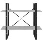 vidaXL Estantería de 2 niveles contrachapada gris hormigón 80x30x70 cm vidaXL Estantería de 2 niveles contrachapada gris hormigón 80x30x70 cm