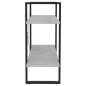 vidaXL Estantería de 2 niveles contrachapada gris hormigón 80x30x70 cm vidaXL Estantería de 2 niveles contrachapada gris hormigón 80x30x70 cm