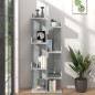 vidaXL Estantería de madera de ingeniería gris hormigón 48x25,5x140 cm vidaXL Estantería de madera de ingeniería gris hormigón 48x25,5x140 cm