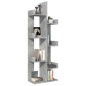 vidaXL Estantería de madera de ingeniería gris hormigón 48x25,5x140 cm vidaXL Estantería de madera de ingeniería gris hormigón 48x25,5x140 cm