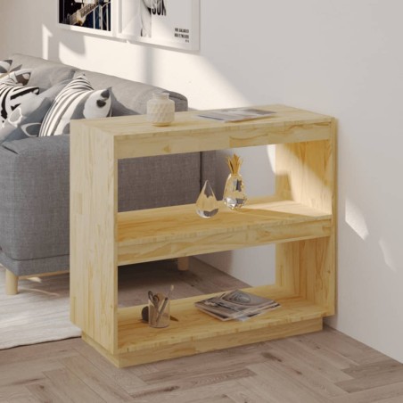 vidaXL Estantería madera maciza de pino 80x35x71 cm