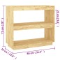vidaXL Estantería madera maciza de pino 80x35x71 cm vidaXL Estantería madera maciza de pino 80x35x71 cm