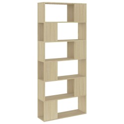 vidaXL Estantería divisor de espacios contrachapada roble 80x24x186 cm