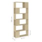 vidaXL Estantería divisor de espacios contrachapada roble 80x24x186 cm