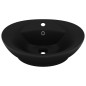 vidaXL Lavabo lujoso con rebosadero cerámica negro mate 58,5x39 cm vidaXL Lavabo lujoso con rebosadero cerámica negro mate 58,5x39 cm