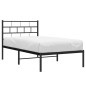 vidaXL Estructura de cama con cabecero metal negro 100x200 cm