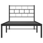 vidaXL Estructura de cama con cabecero metal negro 100x200 cm