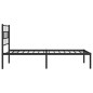 vidaXL Estructura de cama con cabecero metal negro 100x200 cm