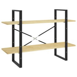 vidaXL Estantería de 2 niveles madera maciza de pino 100x30x70 cm