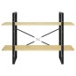 vidaXL Estantería de 2 niveles madera maciza de pino 100x30x70 cm vidaXL Estantería de 2 niveles madera maciza de pino 100x30x70 cm