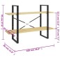 vidaXL Estantería de 2 niveles madera maciza de pino 100x30x70 cm vidaXL Estantería de 2 niveles madera maciza de pino 100x30x70 cm