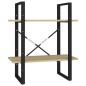 vidaXL Estantería de 2 niveles contrachapada roble Sonoma 60x30x70 cm